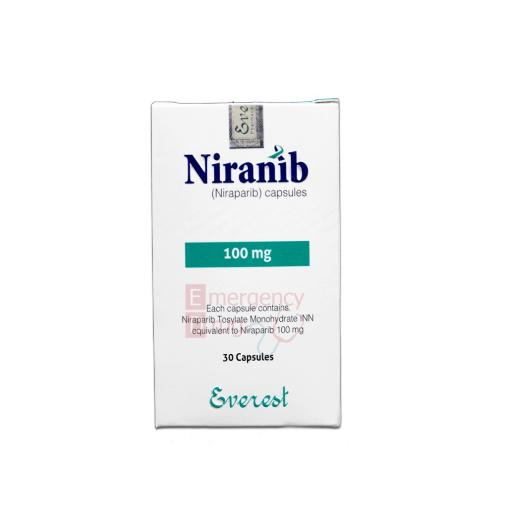 Niranib (Niraparib) 100 Mg - 30 Capsules - Buy Medicine Online