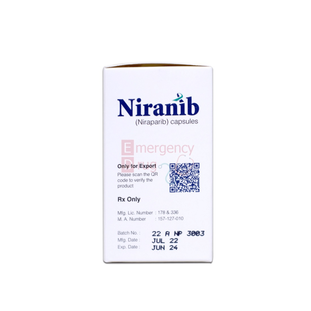 Niranib (Niraparib) 100 Mg - 30 Capsules - Buy Medicine Online