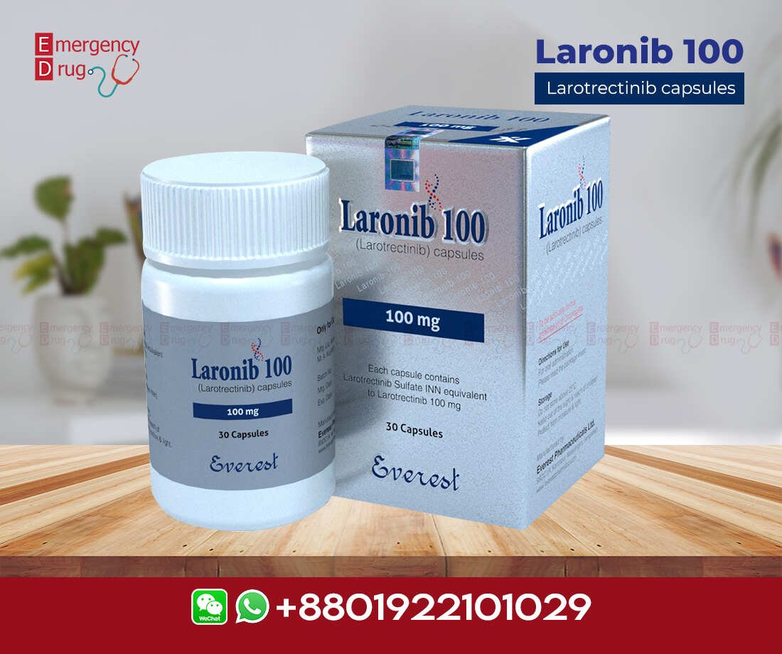 Larotrectinib is used to treat adult and pediatric patients with solid tumors