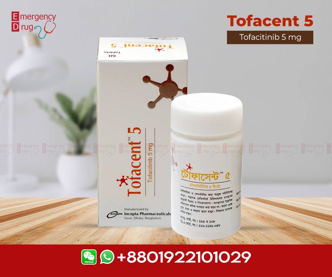 Tofacitinib 5 mg (Tofacent) is used for rheumatoid arthritis (RA)