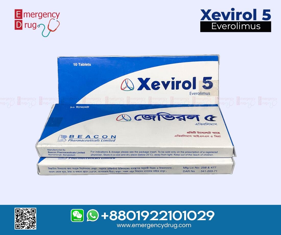 Everolimus 5mg (Xevirol) is used to treatment for Breast Cancer.