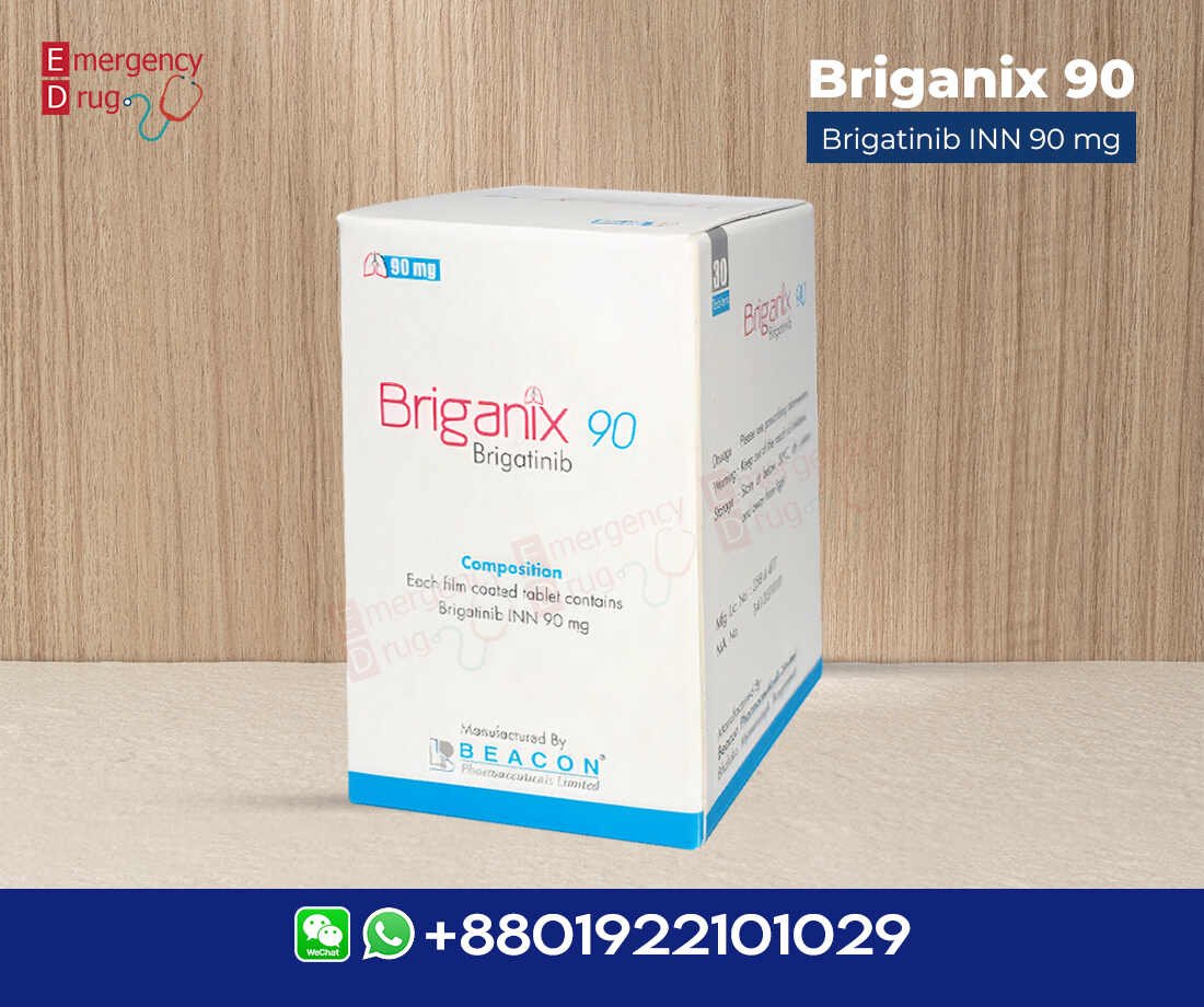 Brigatinib 90 mg (Briganix) is indicated for anaplastic lymphoma kinase treatment