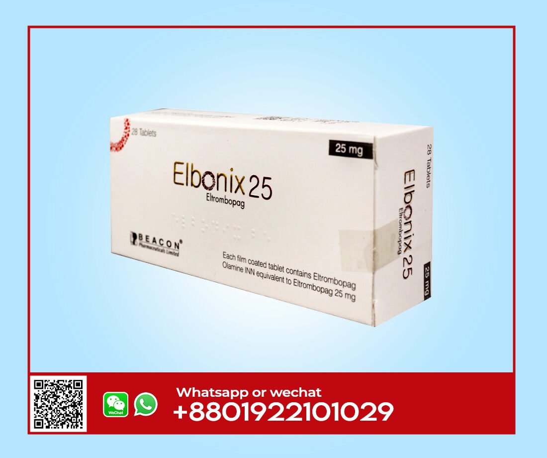 Elbonix 25 mg (Eltrombopag) is a medication used to increase platelet counts