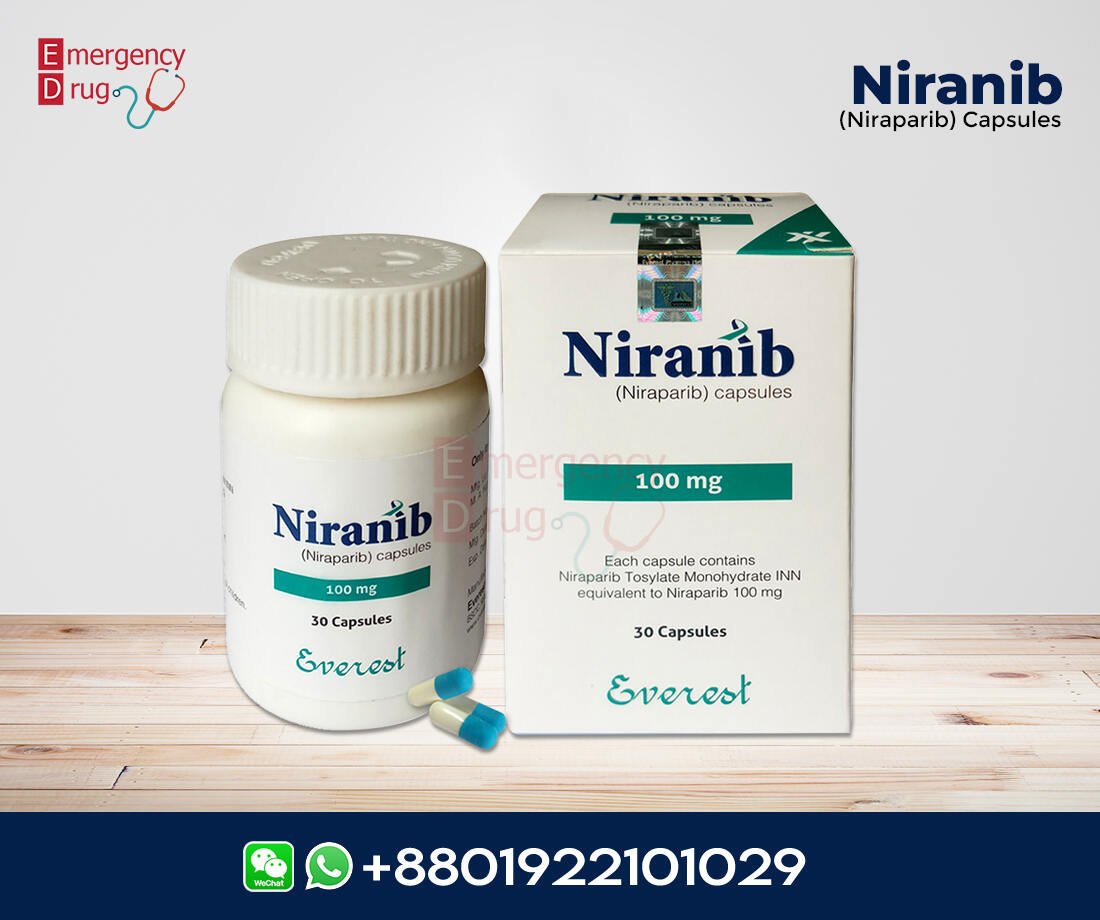 Niranib (Niraparib) 100 mg is used to treatment for platinum-based chemotherapy.