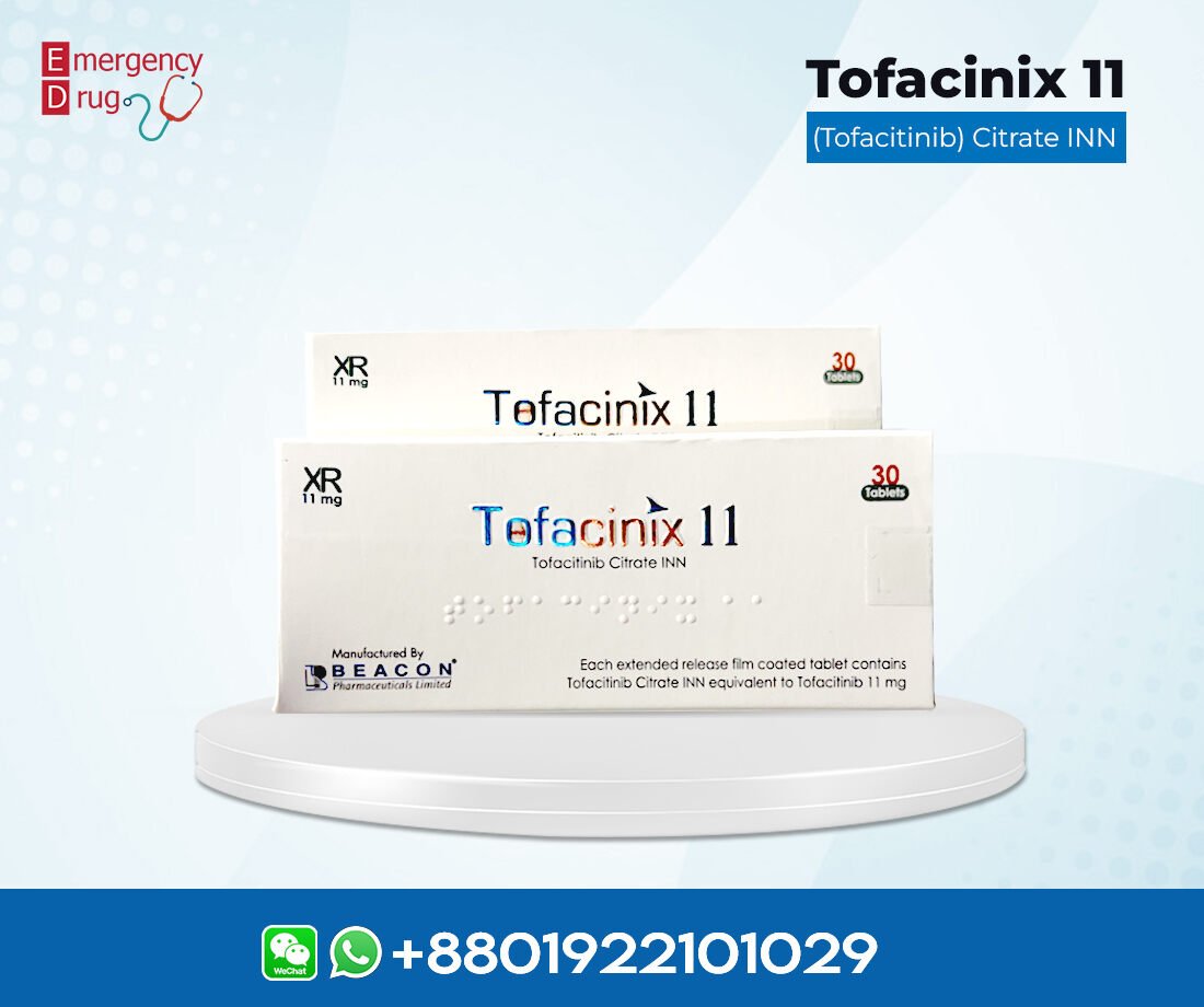 Tofacinix 11 mg (Tofacitinib) indicate for rheumatoid arthritis.