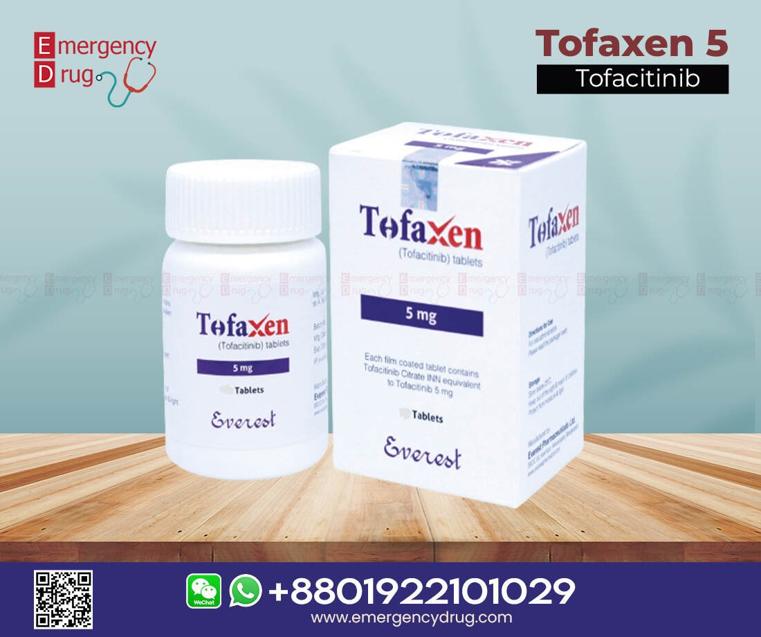 Tofaxen 5 mg tablet (Tofacitinib) is indicated for rheumatoid arthritis