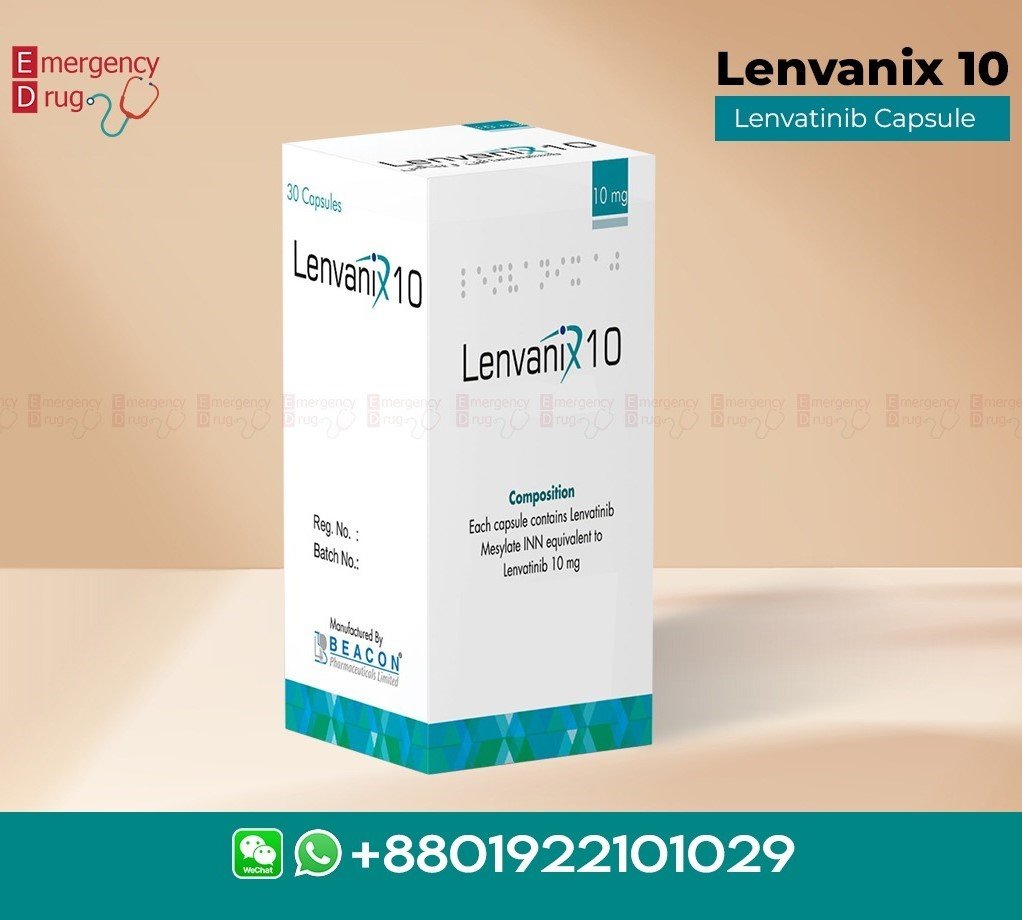 Lenvatinib (Lenvanix) 10 mg Capsule is uesed for thyroid cancer.