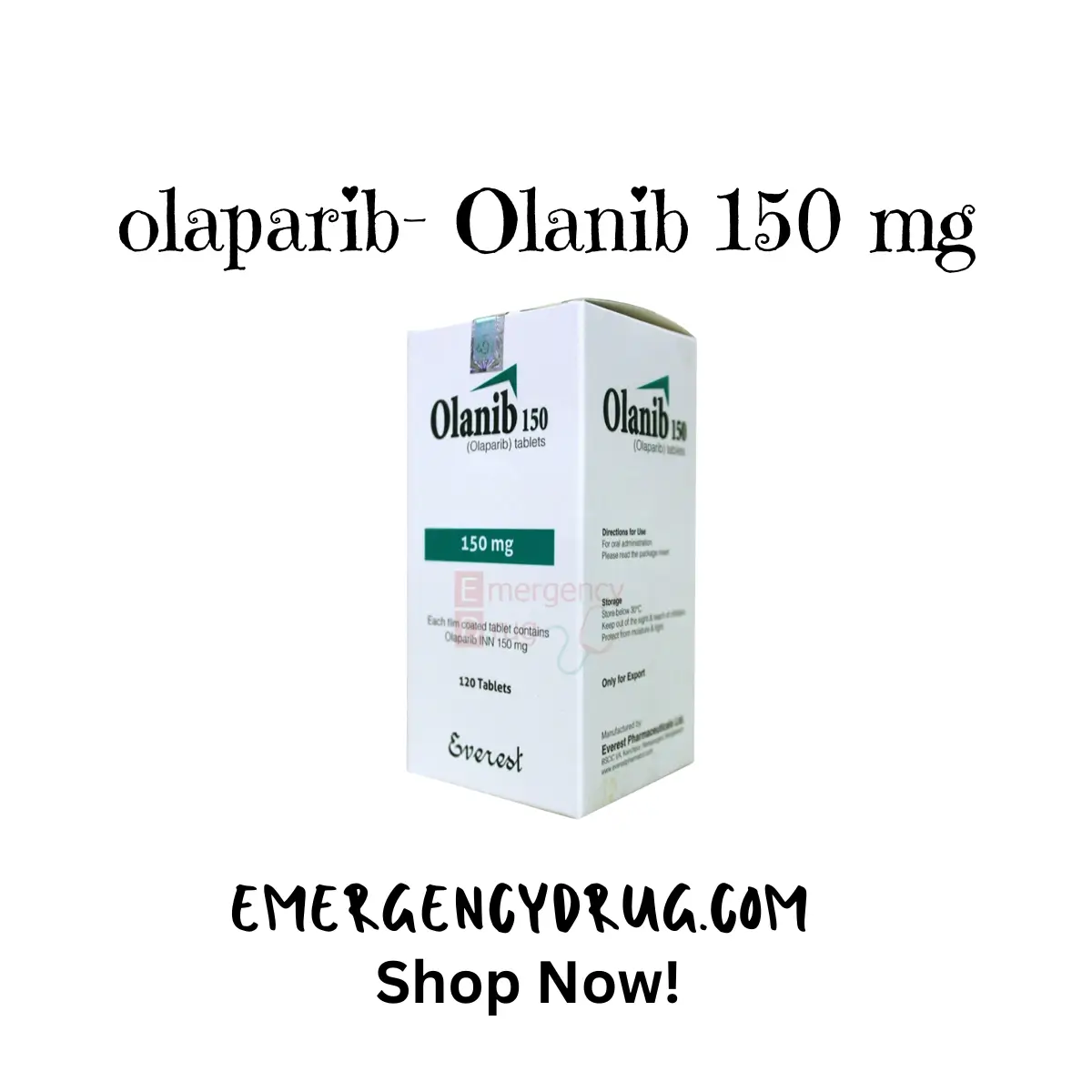Olanib 150 MG (Olaparib) - 120 Tablets 1 olanib is used alone in patients with advanced ovarian cancer and breast cancer