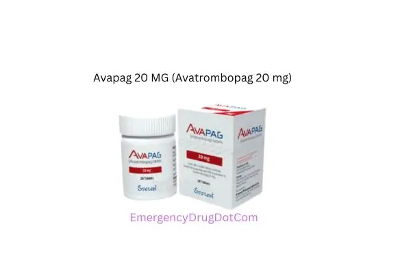 Avapag 20 mg (Avatrombopag) 1 Avapag 20 MG Avatrombopag 20 mg