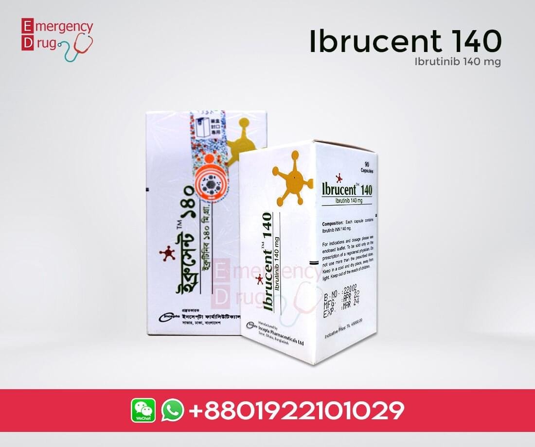 Ibrucent 140 mg (Ibrutinib) is used to prevention of Bruton's tyrosine kinase