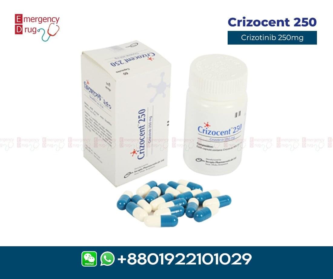 Crizocent (Crizotinib) 250 Mg - 60 Capsules 1 Crizocent 250 mg (Crizotinib) is an anti-cancer drug that inhibits kinases