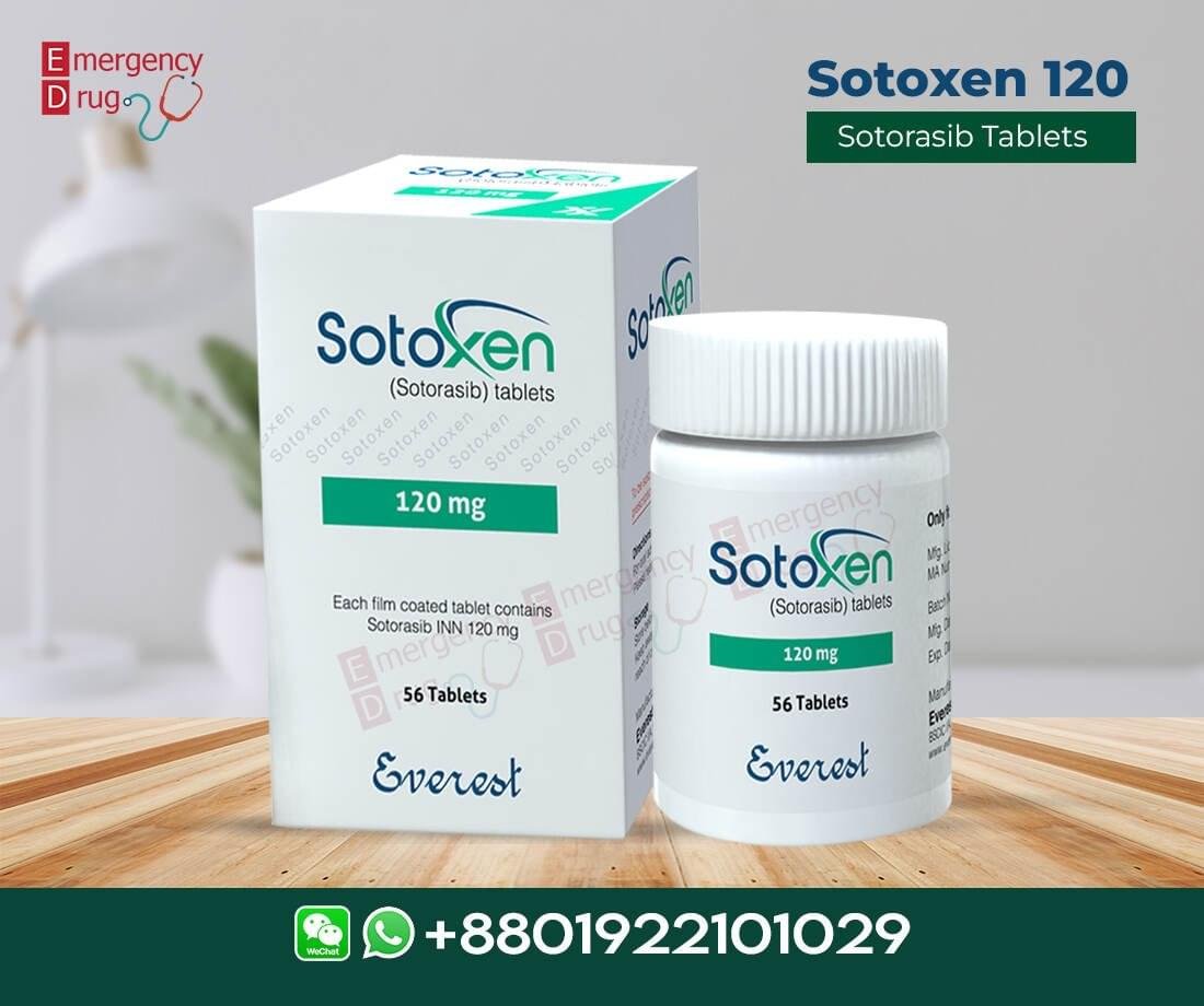 Sotoxen (Sotorasib) 120 MG - 56 Tablets 1 Sotorasib 120 mg (Sotoxen) is treat for advanced non-small cell lung cancer