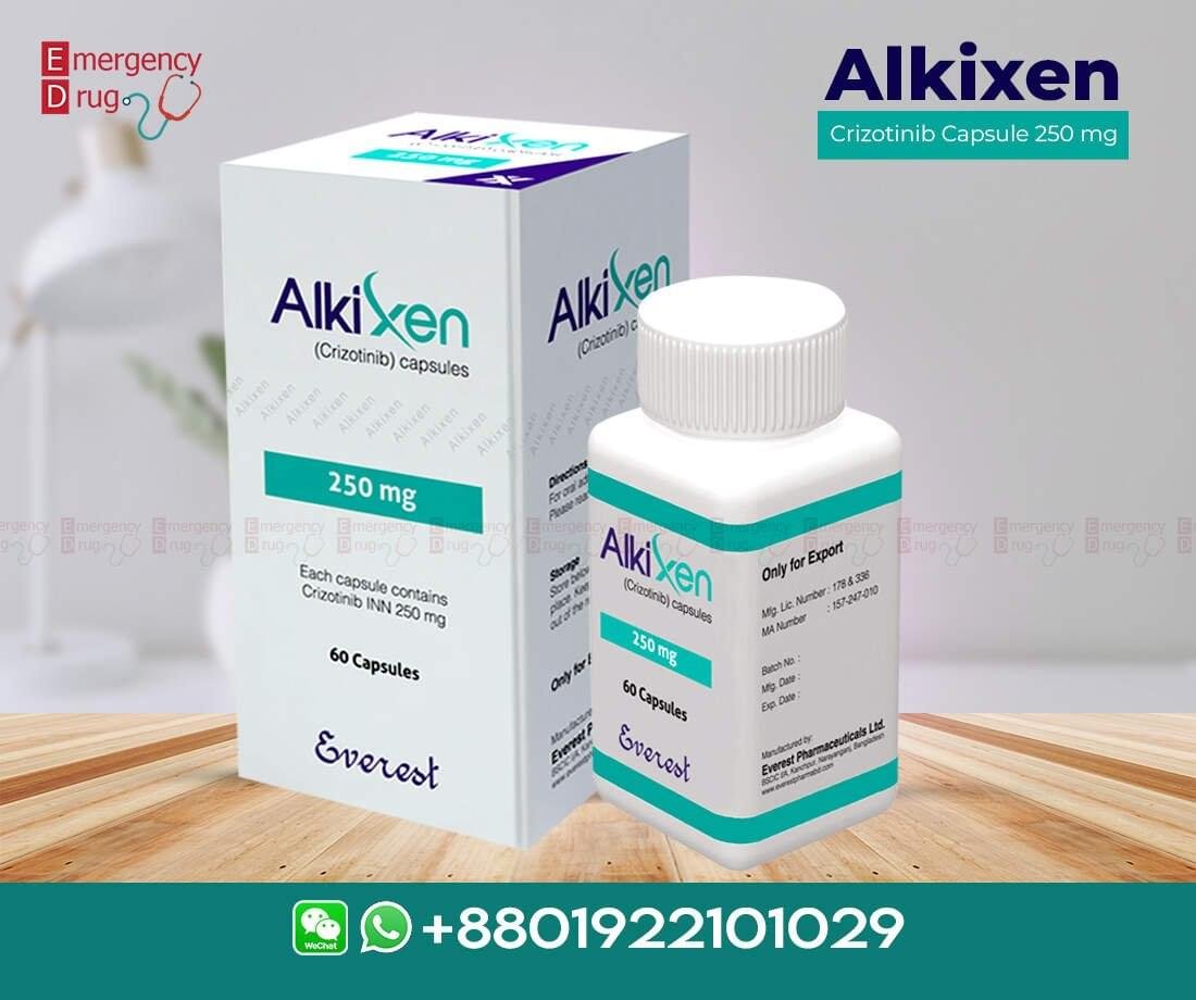 Alkixen (Crizotinib) 250 Mg - 60 Capsules 1 Crizotinib 250 mg (Alkixen) is used to treat metastatic non-small cell lung cancer