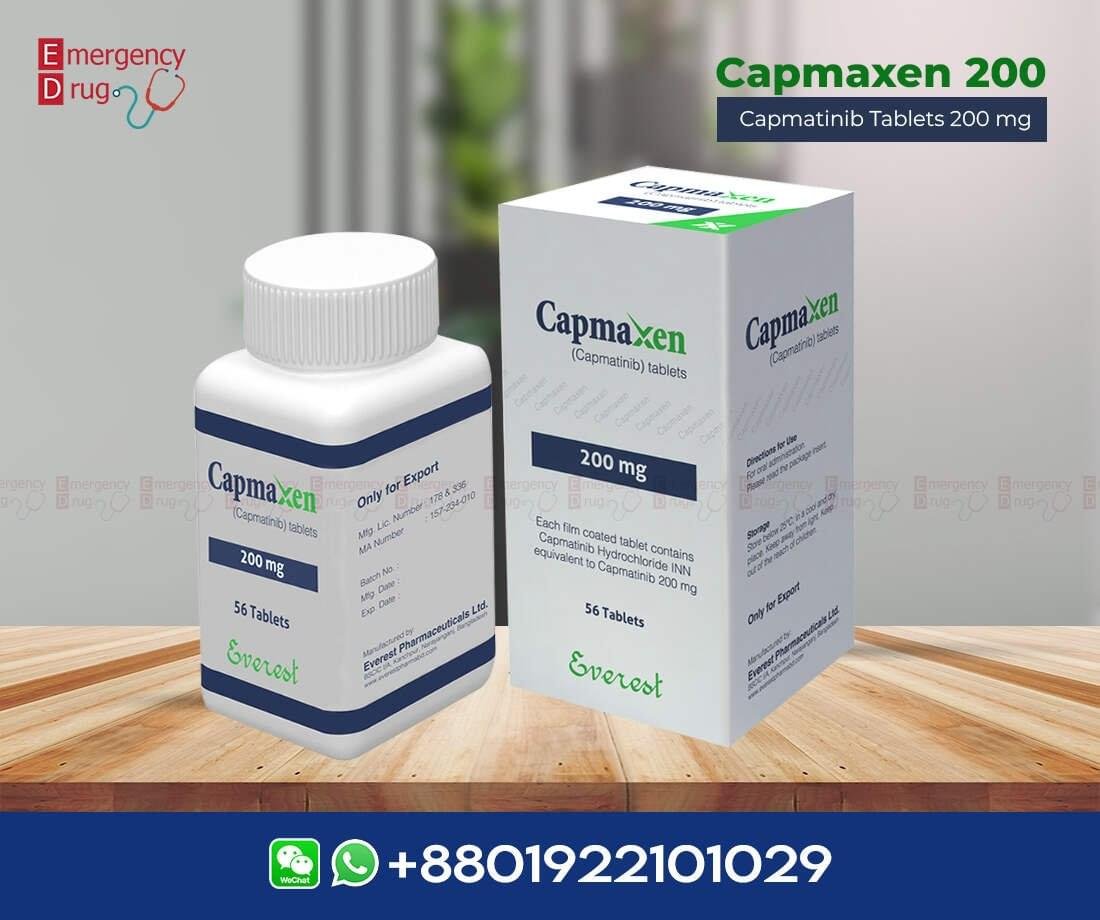 Capmaxen (Capmatinib) 200 MG - 56 TABLETS 1 Capmatinib 200 mg (Capmaxen) is used to treat metastatic non-small cell lung cancer